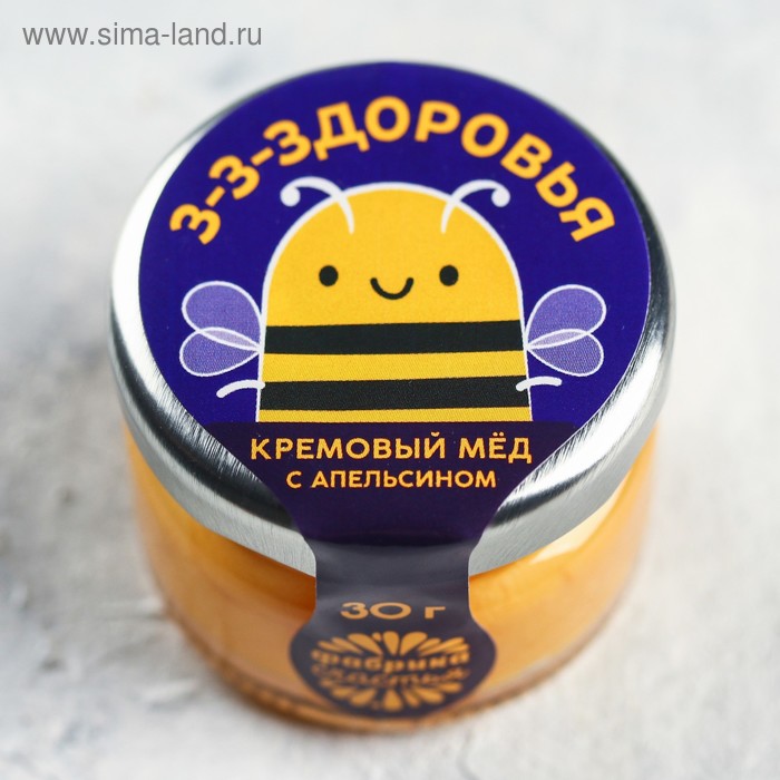 

Крем-мёд «Здоровья», в банке, с апельсином, 30 г.