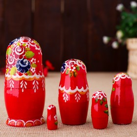 

Матрёшка «Катерина», красный сарафан , 5 кукольная, 10 см
