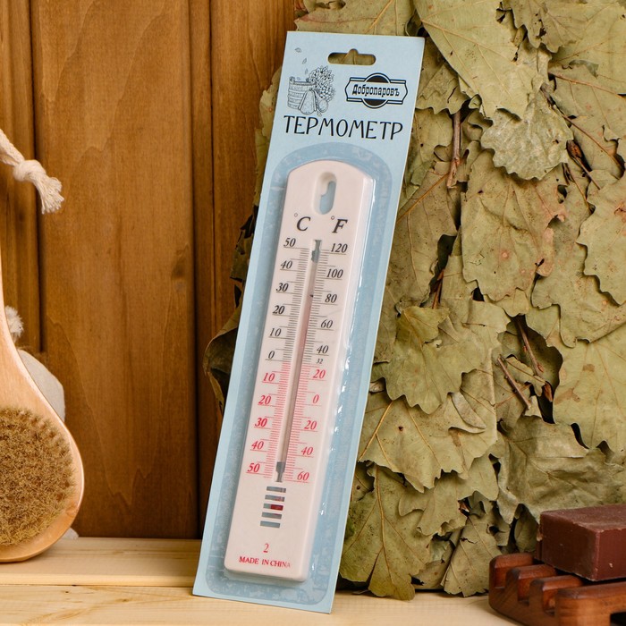 фото Пластиковый термометр "модерн" в блистере (-50 +50) добропаровъ