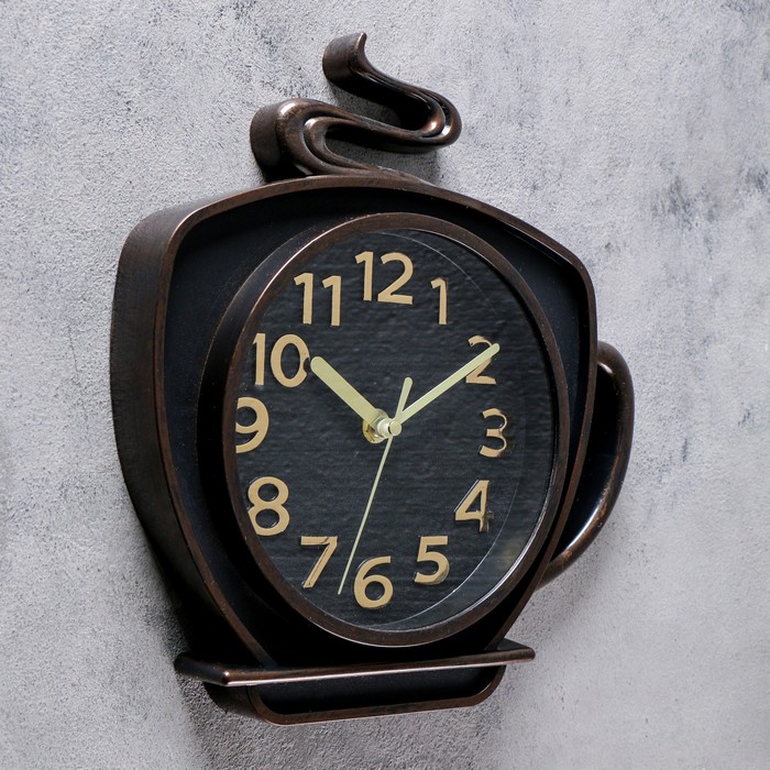 Часы настенные, серия: Кухня, "Кофейная кружка", d=17.5 см, 26 х 24 см