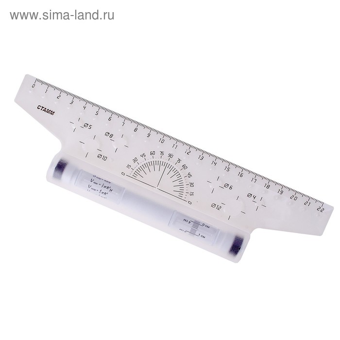 

Линейка-рейсшина 22 см Стамм, бесцветная, пластиковый ролик