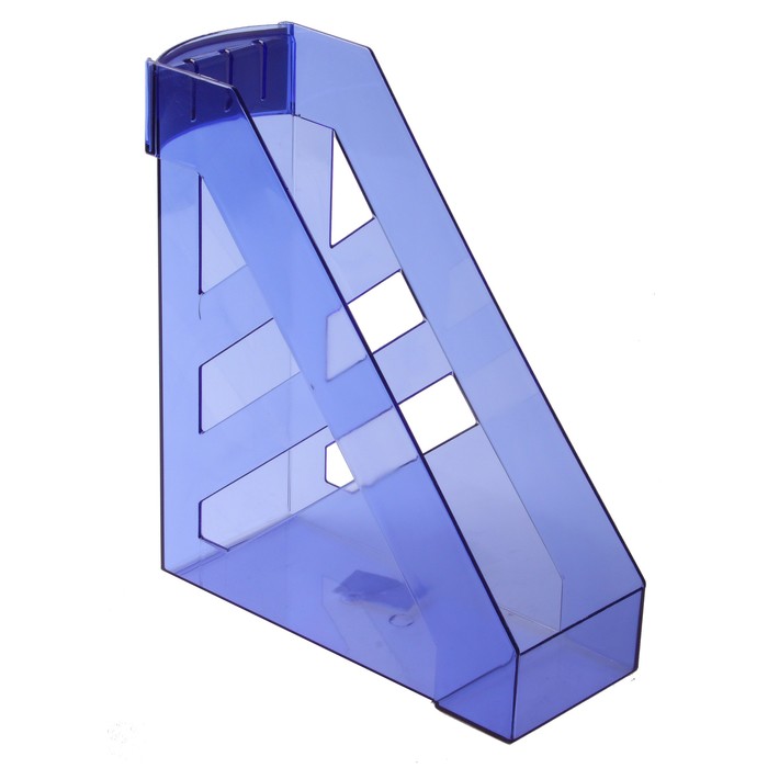 Лоток для бумаг вертикальный "Ультра", тонированный голубой