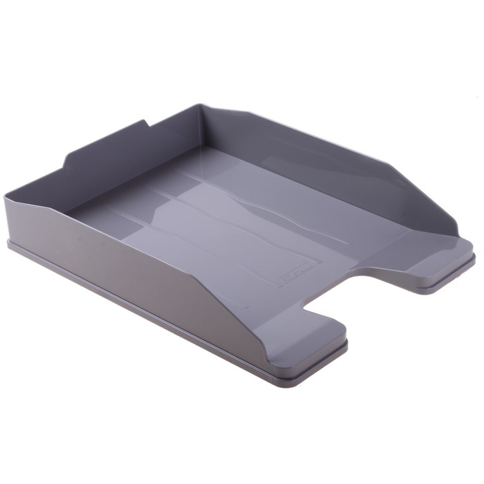 Лоток для бумаг горизонтальный "Эксперт", серый