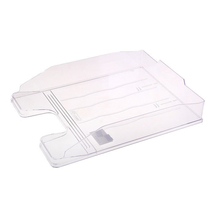 Лоток для бумаг горизонтальный "Эксперт", прозрачный