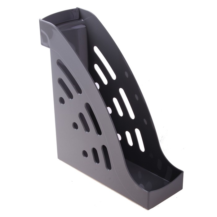 Лоток для бумаг вертикальный "Торнадо", серый