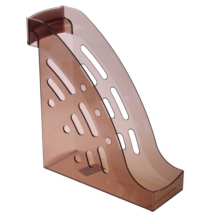 Лоток для бумаг вертикальный "Торнадо", тонированный коричневый