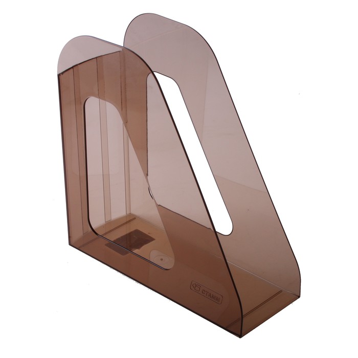 Лоток для бумаг вертикальный "Фаворит", тонированный коричневый