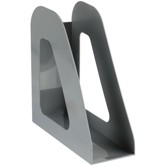 Лоток для бумаг вертикальный "Фаворит", серый