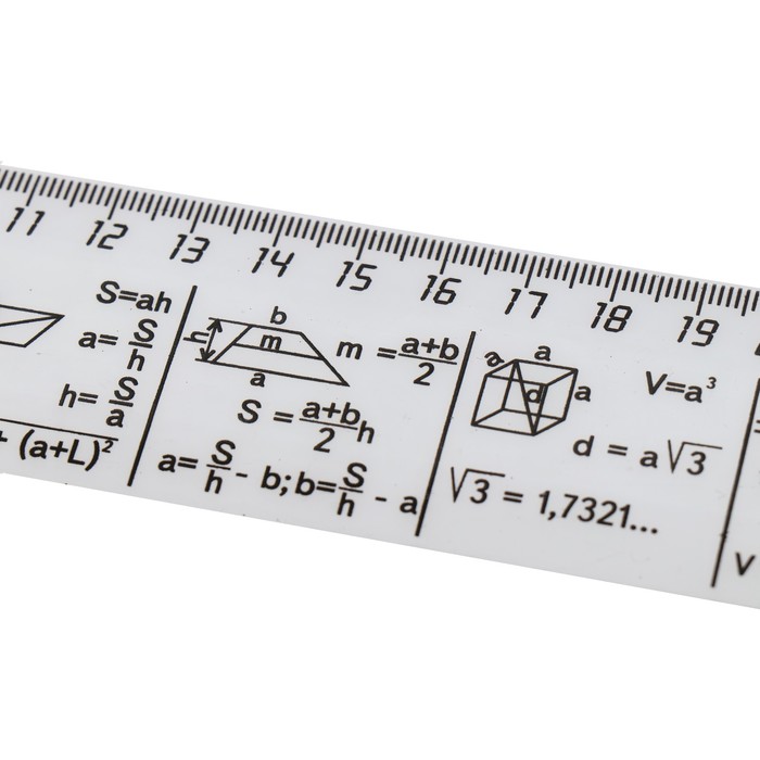 Линейка справочная 30 см "Геометрия"