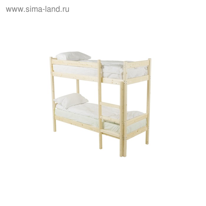 Двухъярусная кровать «Т2», 800×1600, массив сосны, без покрытия детская кровать домик 800×1600 массив сосны без покрытия