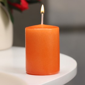 Свеча - цилиндр ароматическая 'Апельсин', 4х6 см Ош