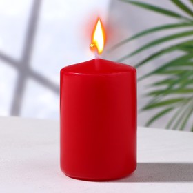 Свеча - цилиндр ароматическая 'Бархатная роза', 4х6 см Ош