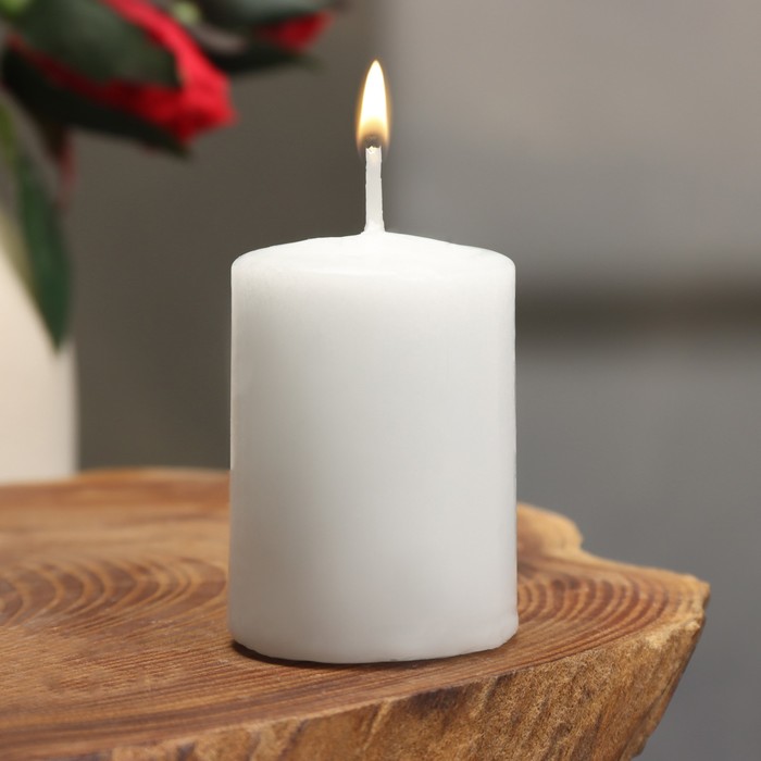 Свеча - цилиндр ароматическая Жасмин, 4х6 см свеча цилиндр ароматическая орхидея 4х6 см