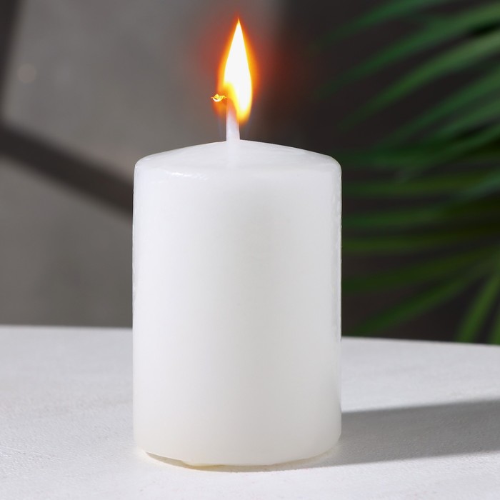 Свеча - цилиндр ароматическая Кокосовый рай, 4х6 см