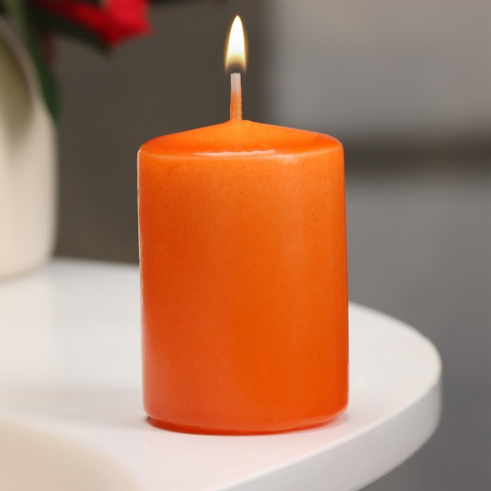 Свеча - цилиндр ароматическая Сочное манго, 4х6 см свеча цилиндр ароматическая орхидея 4х6 см