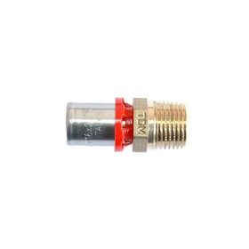 

Муфта-пресс TDM Brass 1630 1220, 1/2" х 20 мм, наружная резьба, латунь