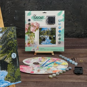 

Картина по номерам - часы «Водопад», 30х30 см
