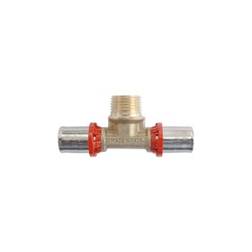 

Тройник-пресс TDM Brass 1660 1216, 16 х 1/2" х 16 мм, наружная резьба, латунь