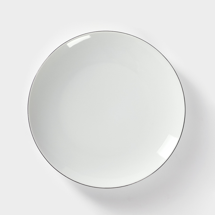 тарелка палитра d 24 см белая фарфор Тарелка фарфоровая «Палитра», d=24 см, белая
