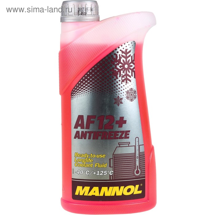 Антифриз MANNOL Antifreeze AF12+ Longlife, красный, 1 кг