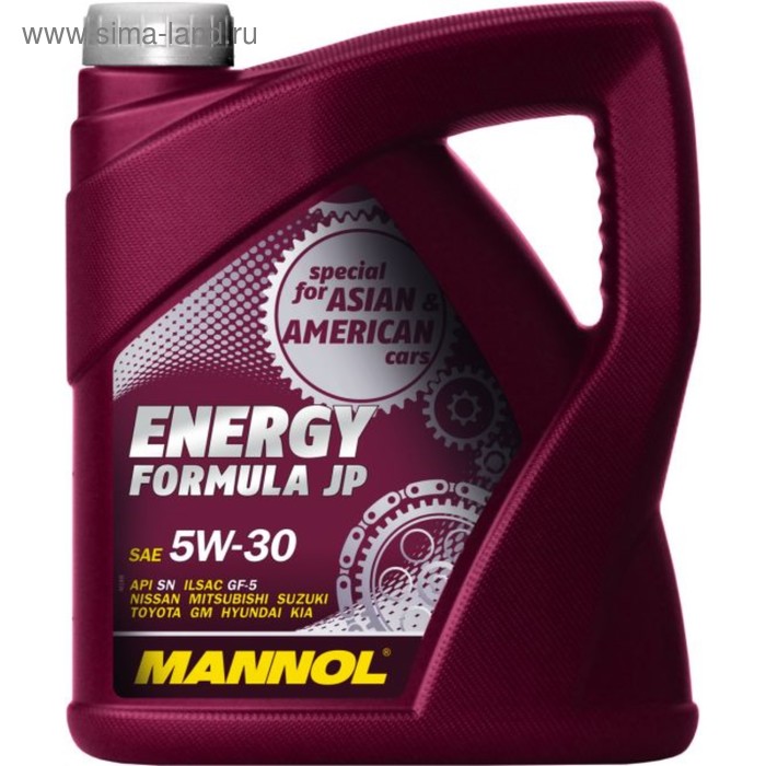 фото Масло моторное mannol 5w30 син. energy formula jp, 4 л