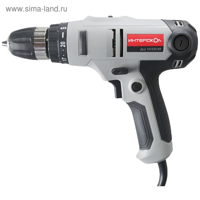 Дрель-шуруповерт ИНТЕРСКОЛ ДШ-10320Э2 320 Вт 4501800 обмин 35 Нм БЗП 08-10 мм