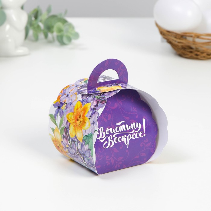фото Коробочка подарочная для яйца «весенние цветы», 25 × 30 см семейные традиции