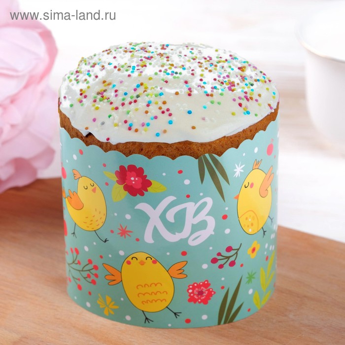 Кондитерская упаковка Пасхальный ободок для кулича «Цыплёнок», 32.2 × 9 см
