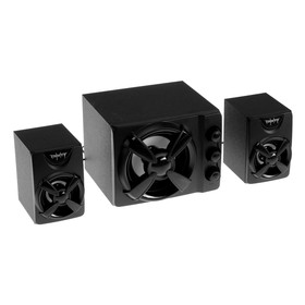 

Компьютерные колонки 2.1 Qumo Trinity AS002, 2х2 Вт + 5 Вт, подсветка, USB, черные