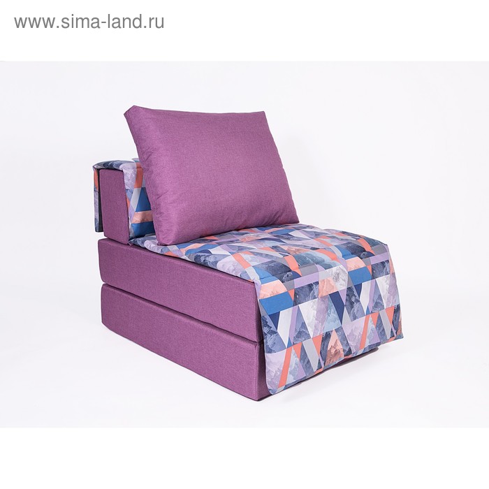 фото Кресло-кровать «харви» с накидкой-матрасиком, размер 75×100 см, цвет сиреневый, деним wowpuff