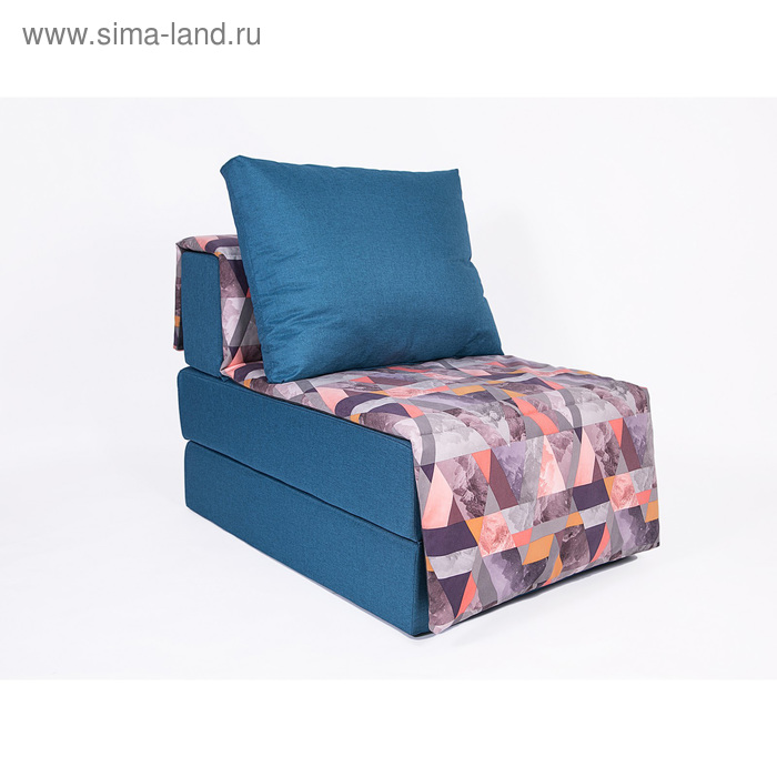 фото Кресло-кровать «харви» с накидкой-матрасиком, размер 75×100 см, цвет морской, манговый wowpuff
