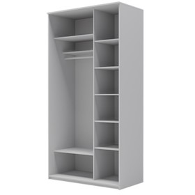 

Шкаф-купе Хит-23-15-66, 1500x620x2300, Белый фасад шагрень, Ромб большой на зеркале