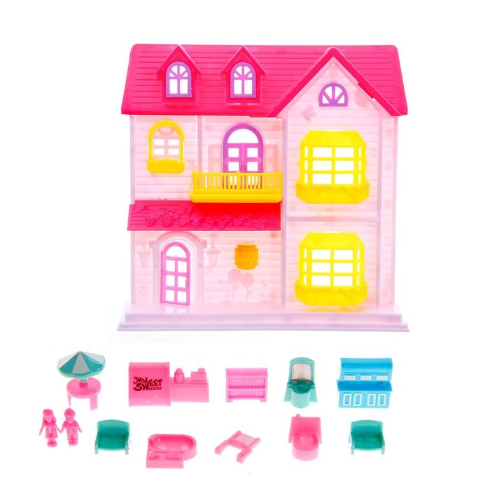 Дом для кукол с мебелью с фигурками, МИКС