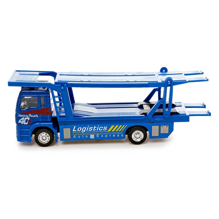 Машина металлическая "Автовоз", световые и звуковые эффекты, работает от батареек, цвета МИКС