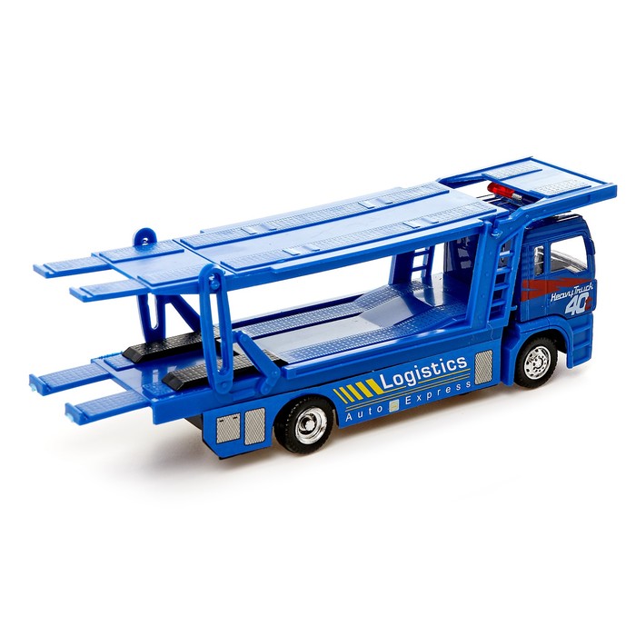 Машина металлическая "Автовоз", световые и звуковые эффекты, работает от батареек, цвета МИКС