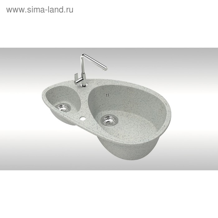

Мойка кухонная из камня ZETT lab. 13/Q10, 780x491x210 мм, матовая, врезная, светло-серая