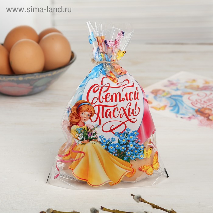 

Пасхальный пакет с термонаклейкой «Ангелочки», 14.5 × 20 см