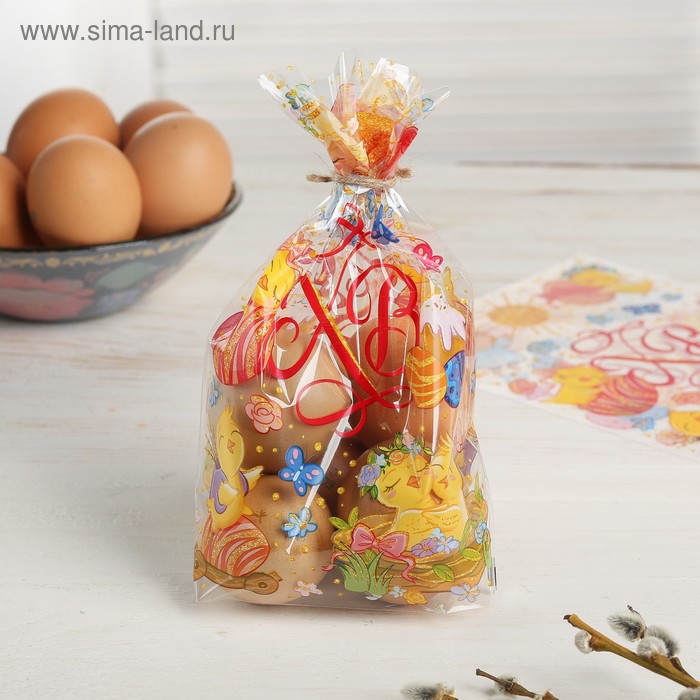 

Пасхальный подарочный пакет «Радостный день», 14.5 × 20 см