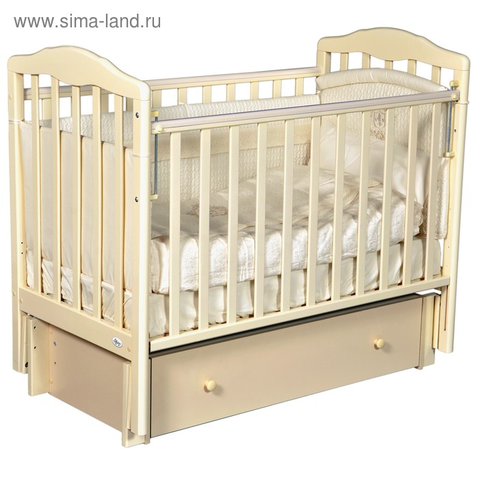 Детская кровать Oliver Elsa Premium, универсальный маятник, ящик, цвет слоновая кость детские кроватки oliver elsa premium универсальный маятник