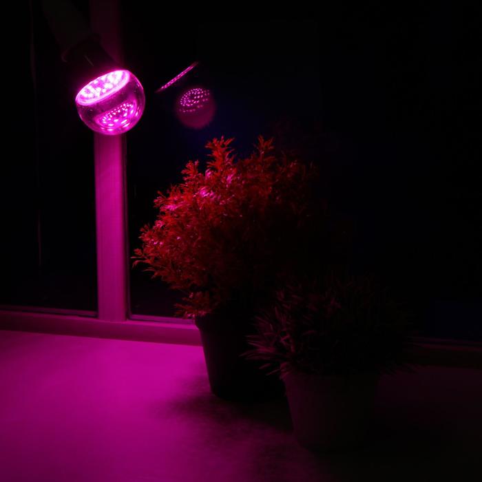 фото Лампа светодиодная для растений uniel, а60, е27, 8 вт, спектр для рассады и цветения
