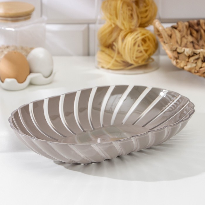 

Салатник овальный Альтернатива «Грация», 1,8 л, цвет бежевый