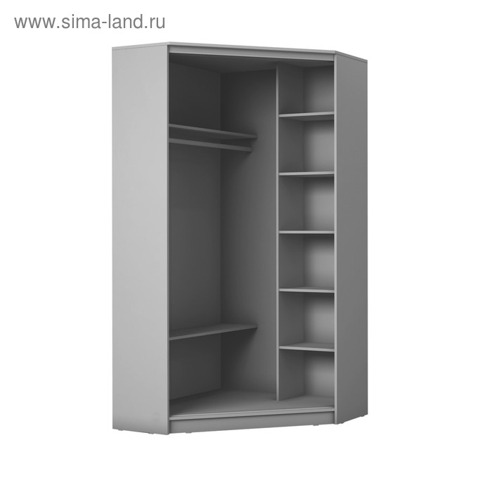 

Угловой Шкаф-купе Хит-У-22-4-55, 1100x1100x2200, Ясень шимо тёмный