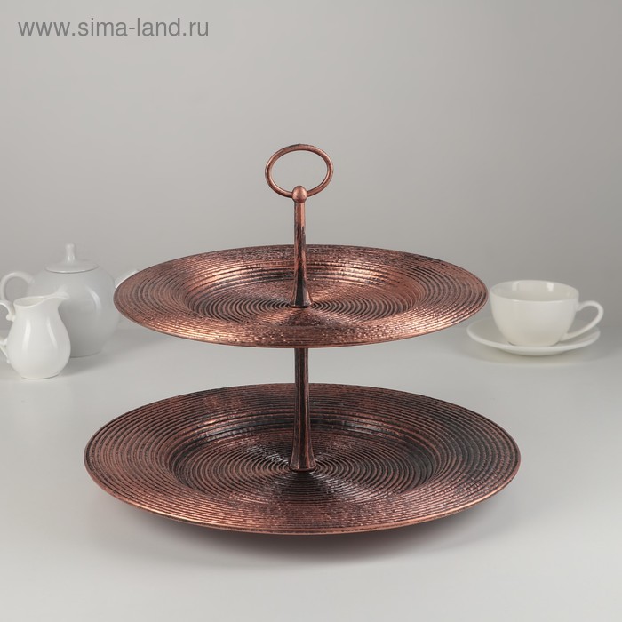 

Этажерка-фруктовница «Раунд», 2 яруса, 33×24 см, цвет МИКС