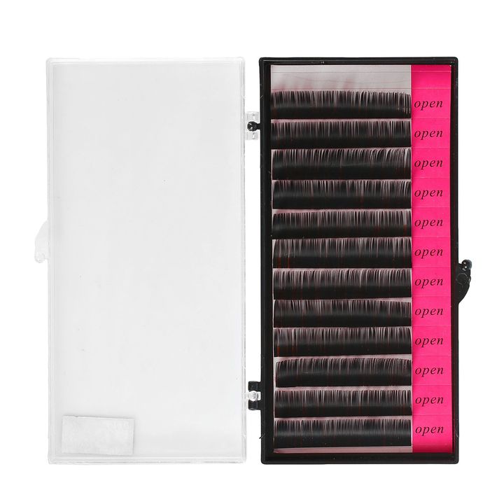 Ресницы для наращивания, 12мм, толщина 0,15мм, изгиб D