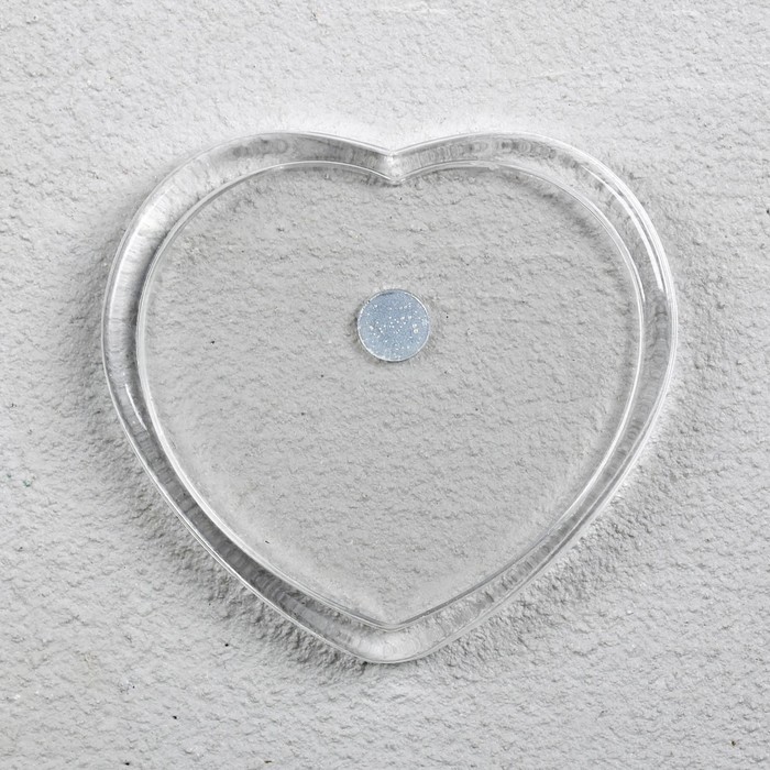Заготовка магнита в форме сердца, набор из 2 деталей, вставка 4.1 × 3.8 см