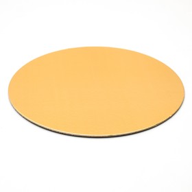Подложка кондитерская, круглая, золото-жемчуг, 20 см, 1,5 мм