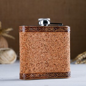

Фляжка "Рыбак" 180 мл, металл, береста