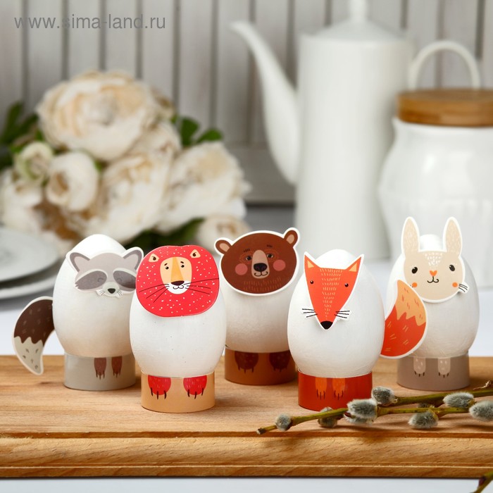 

Пасхальный набор для украшения яиц «Зверята», 9.8 х 15.3 см