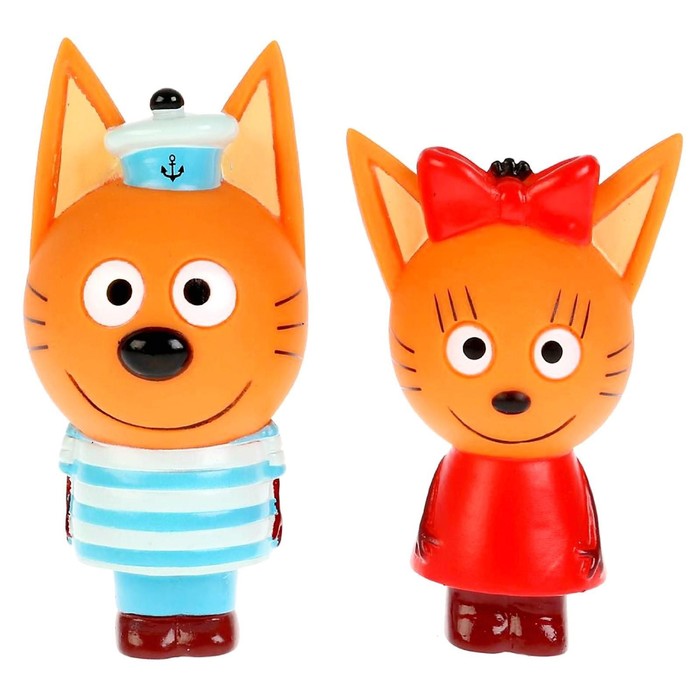 Игрушка для ванны «Три Кота. Карамелька и Коржик» мягкая игрушка три кота коржик 18 см звуковые эффекты