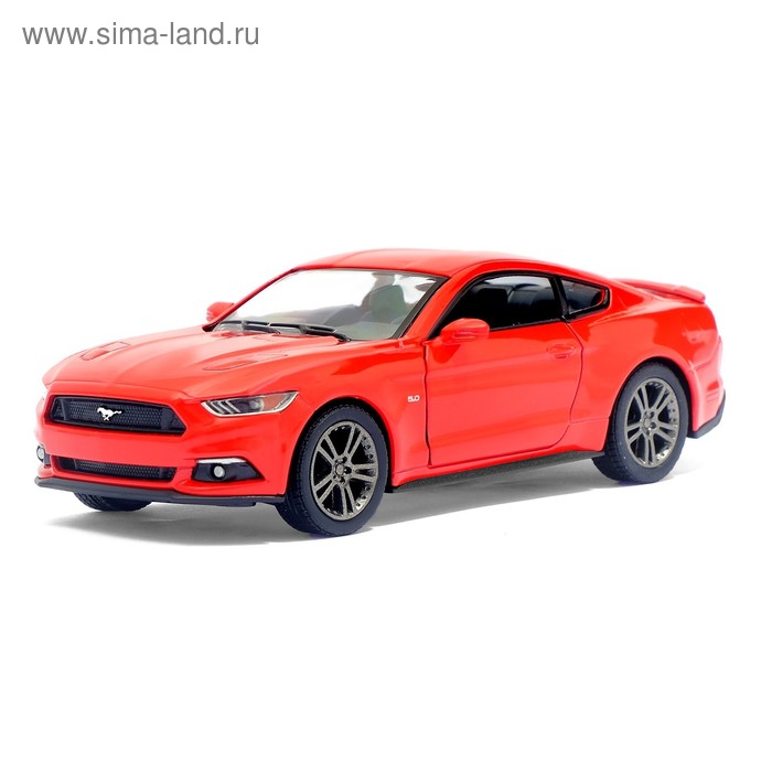 Металлический транспорт Машина металлическая Ford Mustang GT, 1:38, открываются двери, инерция, цвет красный